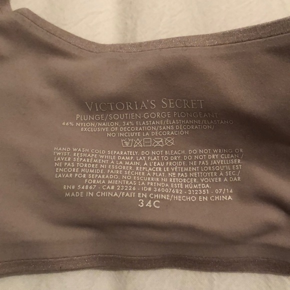 EOC Victoria’s Secret Push-up Bra silver mauve 34C - Picture 2 of 5